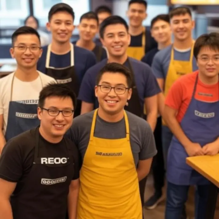 Zespół gaming bar-kawiarni pozujący w strefie gier