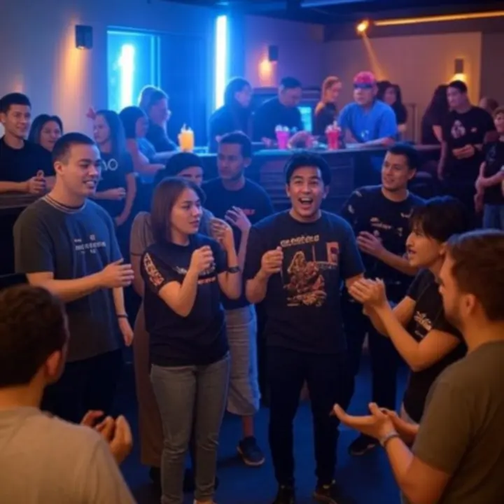 Tłum gości podczas wyróżnionego wydarzenia w PLGameHouse