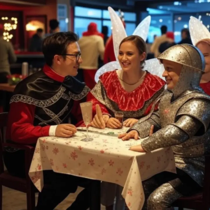 Goście w strojach tematycznych podczas imprezy w PLGameHouse.